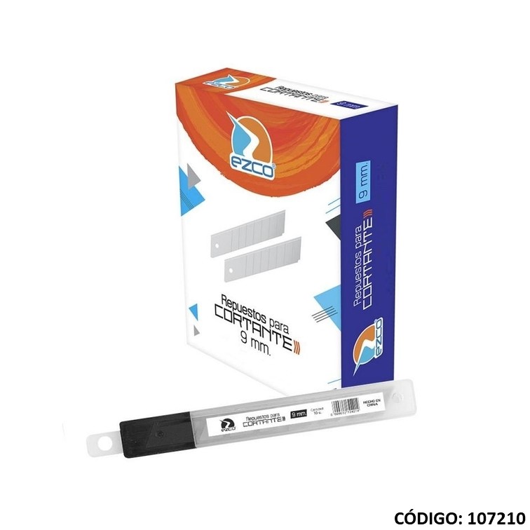 Estilete repuesto 9mm. eco. 20 tubos