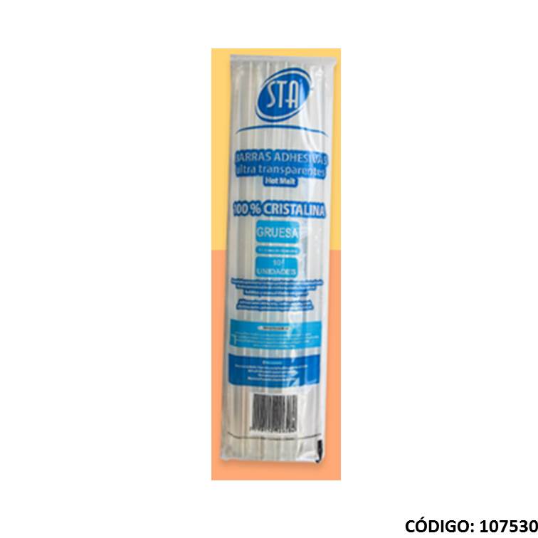 Adhesivo silicona gruesa x10 barras 28cm