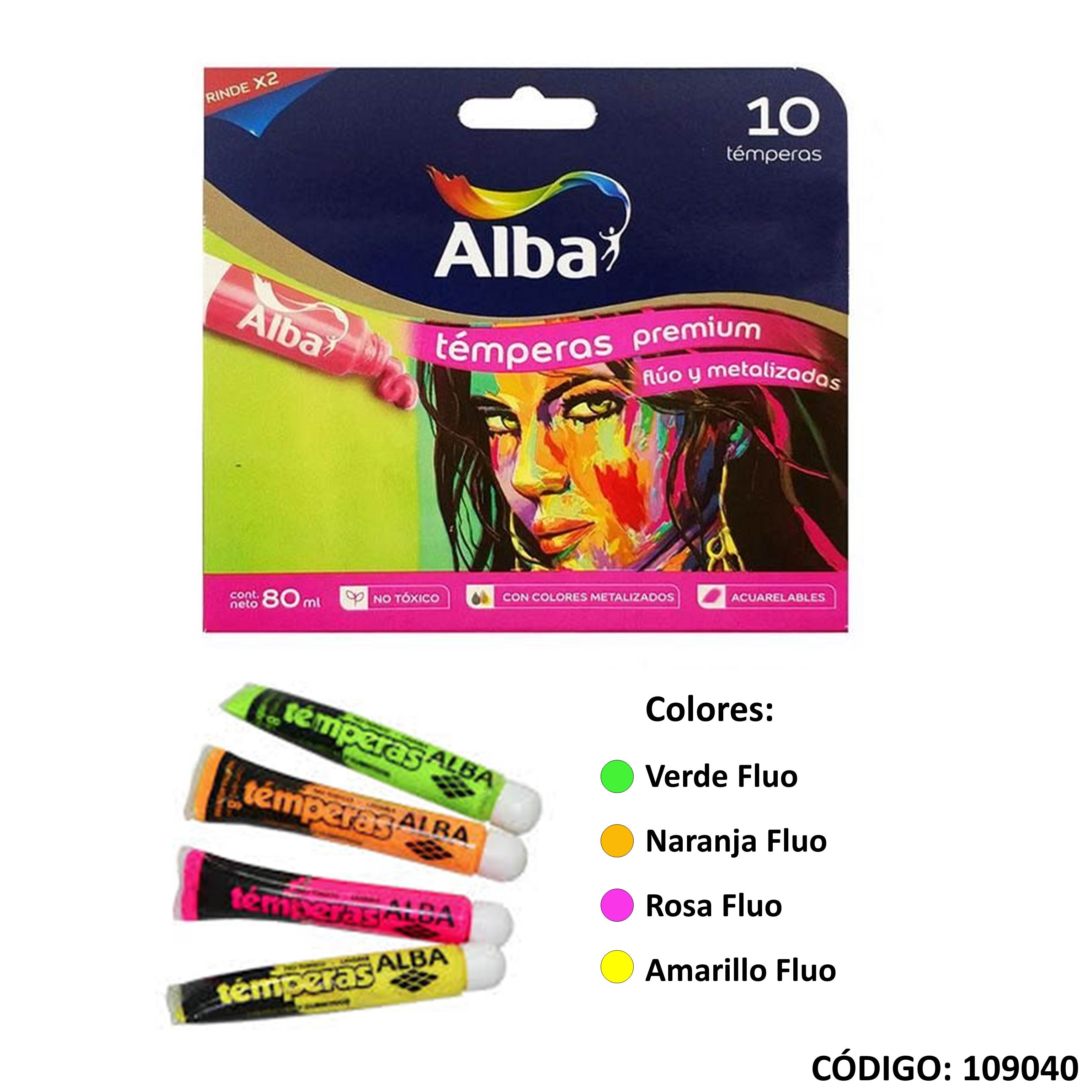 Tempera alba fluo pomo 8cc