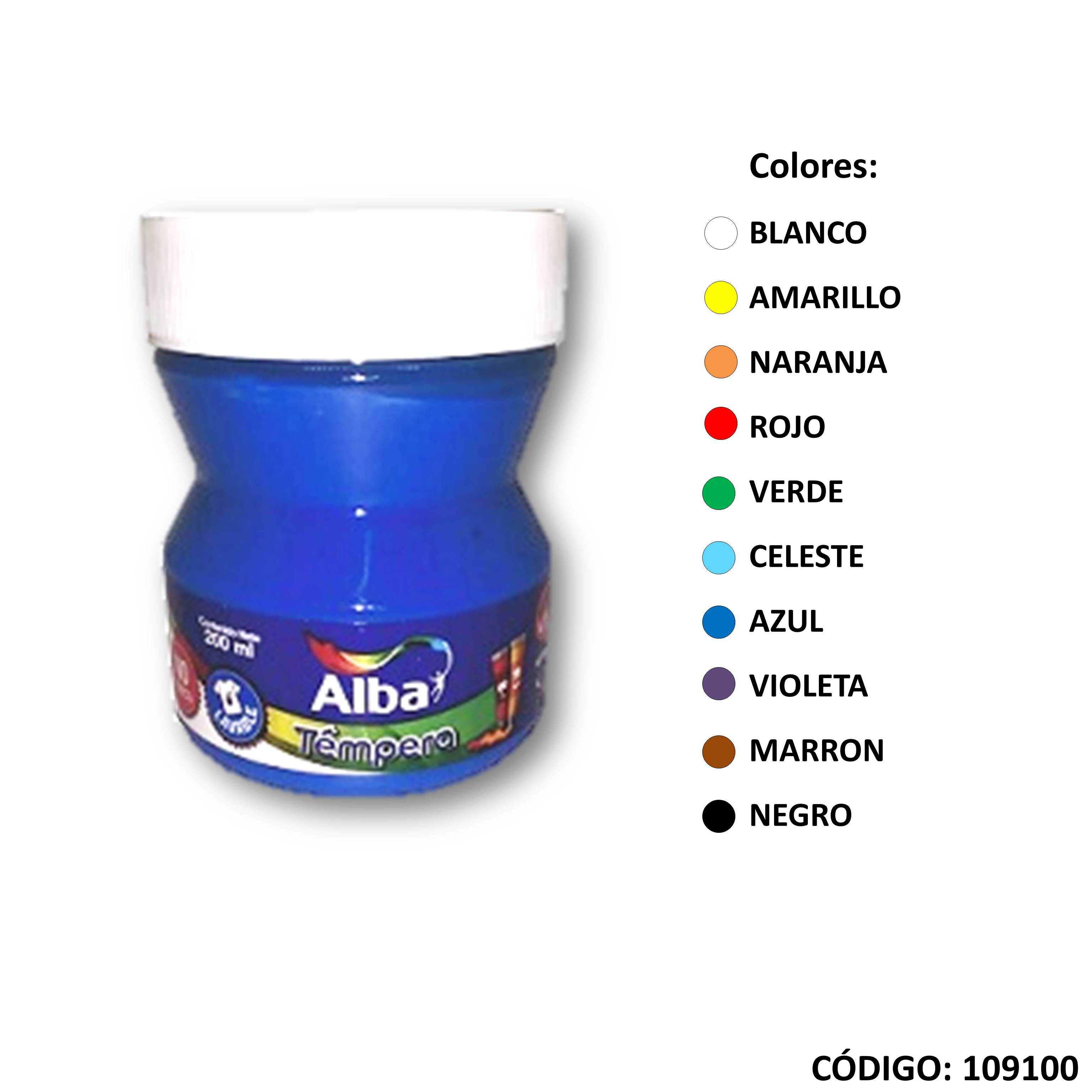 Tempera alba pote x100cc