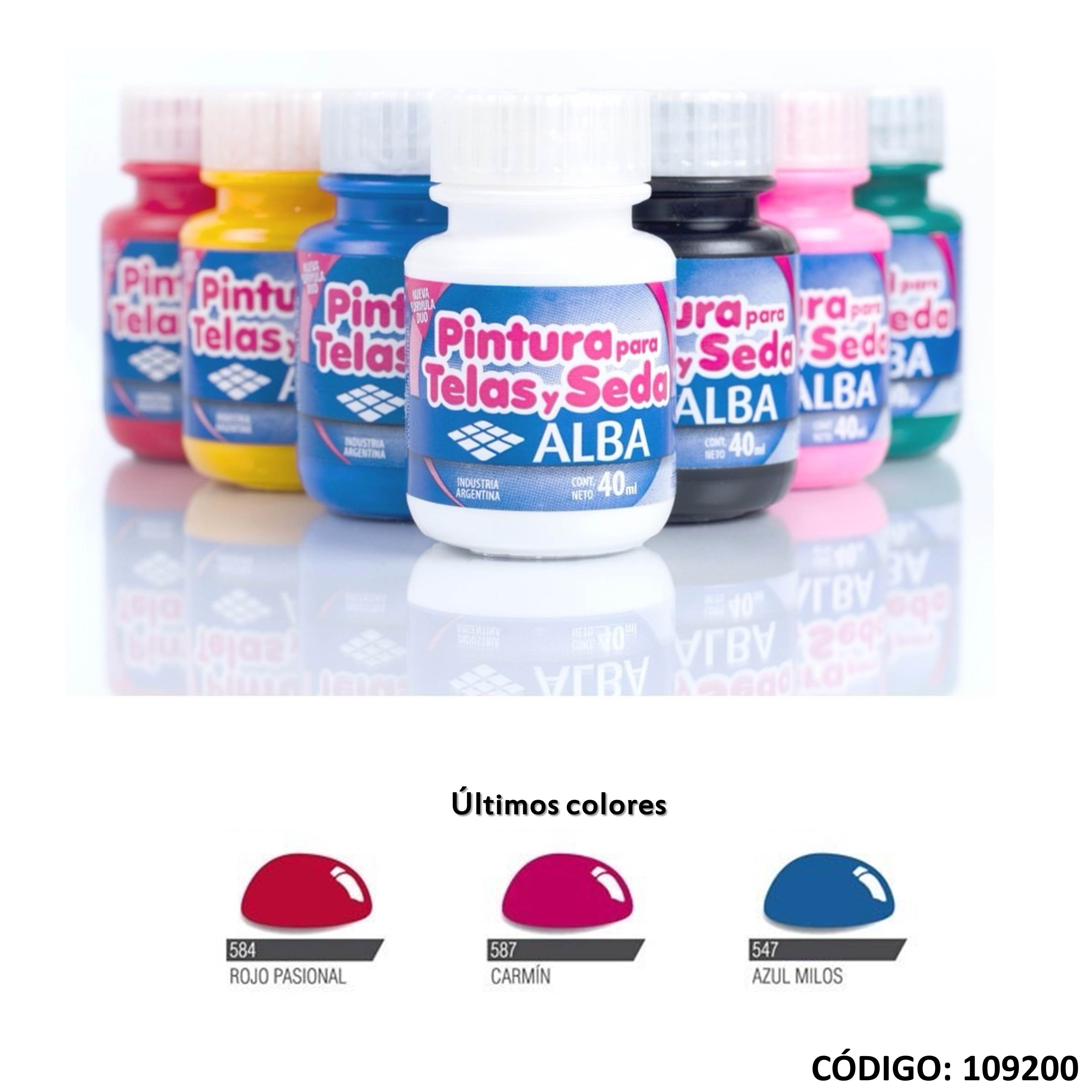 Artículo pint. tela alba 40ml. x unidad