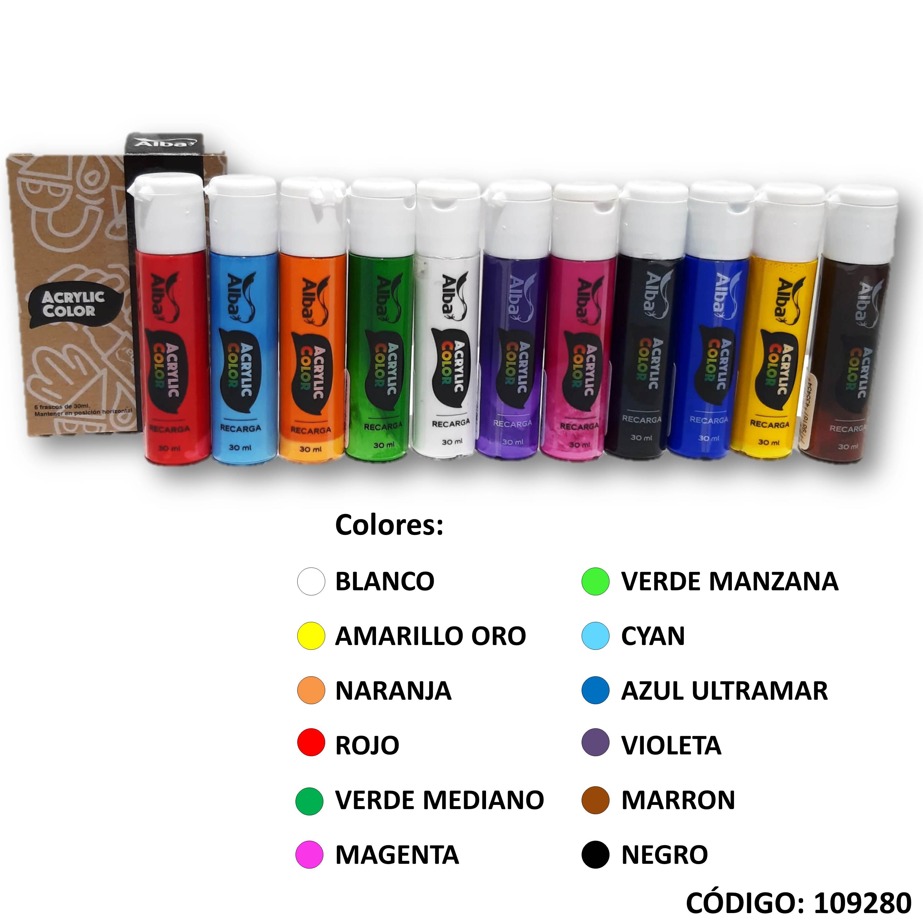 Tinta alba acrylic color 30ml