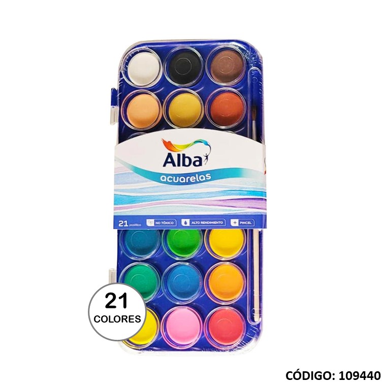 Acuarela alba x21 colores