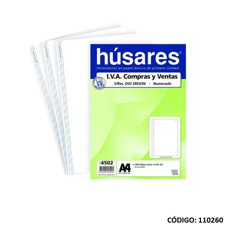 Form husares resma a4 iva x100h