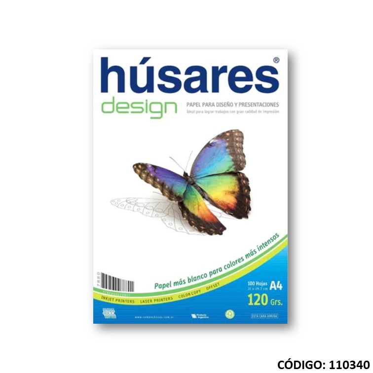 Papel e. husares a4 120 g x100h