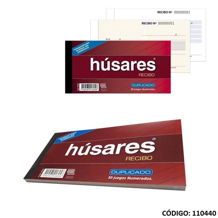 Talon husares recibo duplicado 1825
