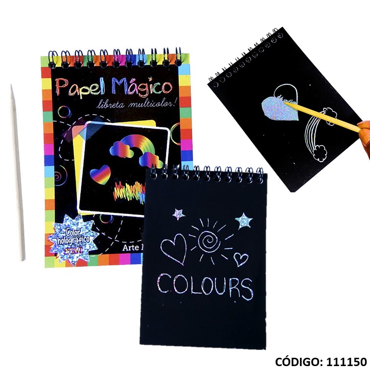 Fantasía papel magico libreta 10x14 holog