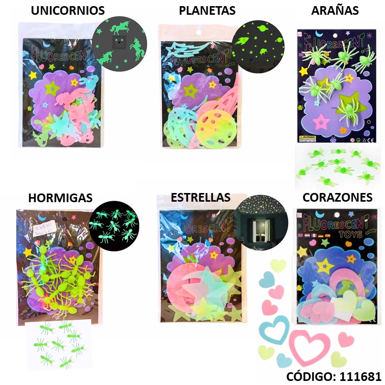 Fantasía sticker fluorescente 653