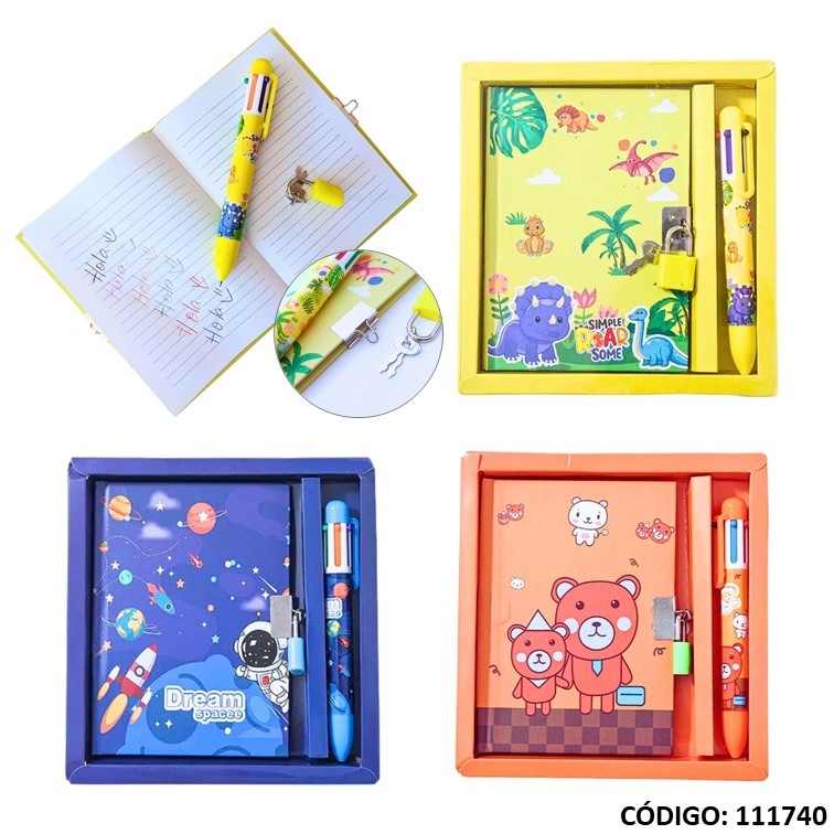 Fantasía diario intimo c/bolígrafo multi
