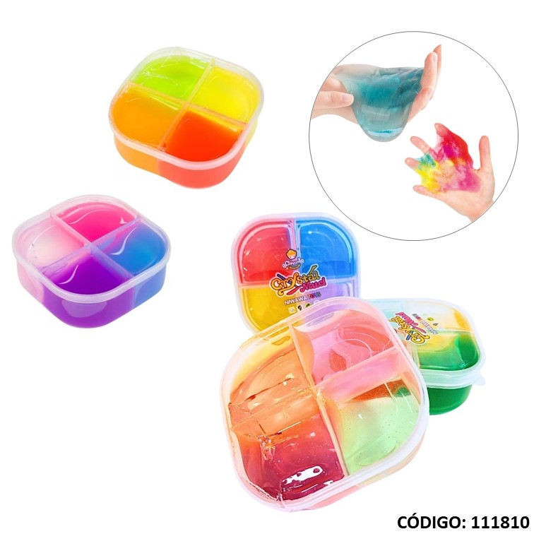 Juegos slime mini tupper 4 colores