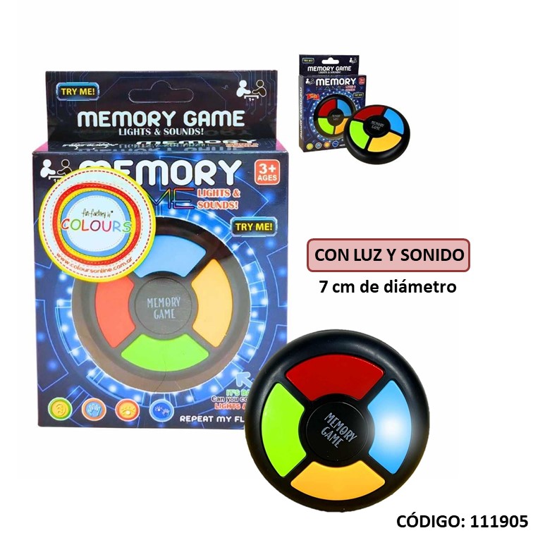 Juegos memory game c/luz circular