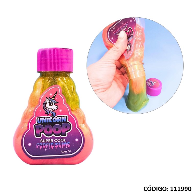 Juegos slime unicorn poop c/con acabado glitter