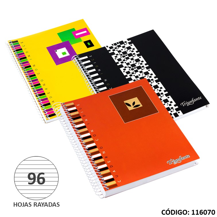 Cuaderno indice t/e triunfante x96h
