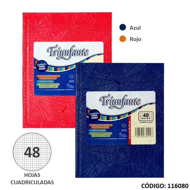 Cuaderno t/d triunf. x48h. az/ro