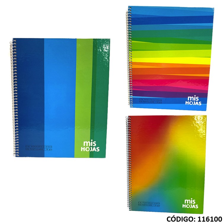 Cuaderno t/e 21x27 mis hojas x60h