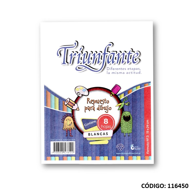 Repuesto 3 dibujo triunfante blanco