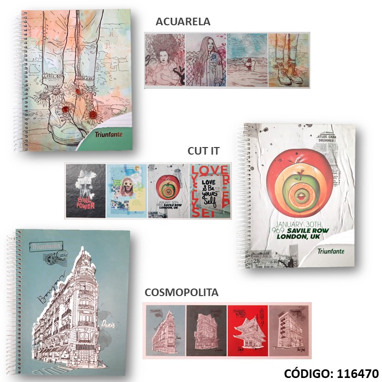 Cuaderno a4 t/d triunfante fantasía 120h