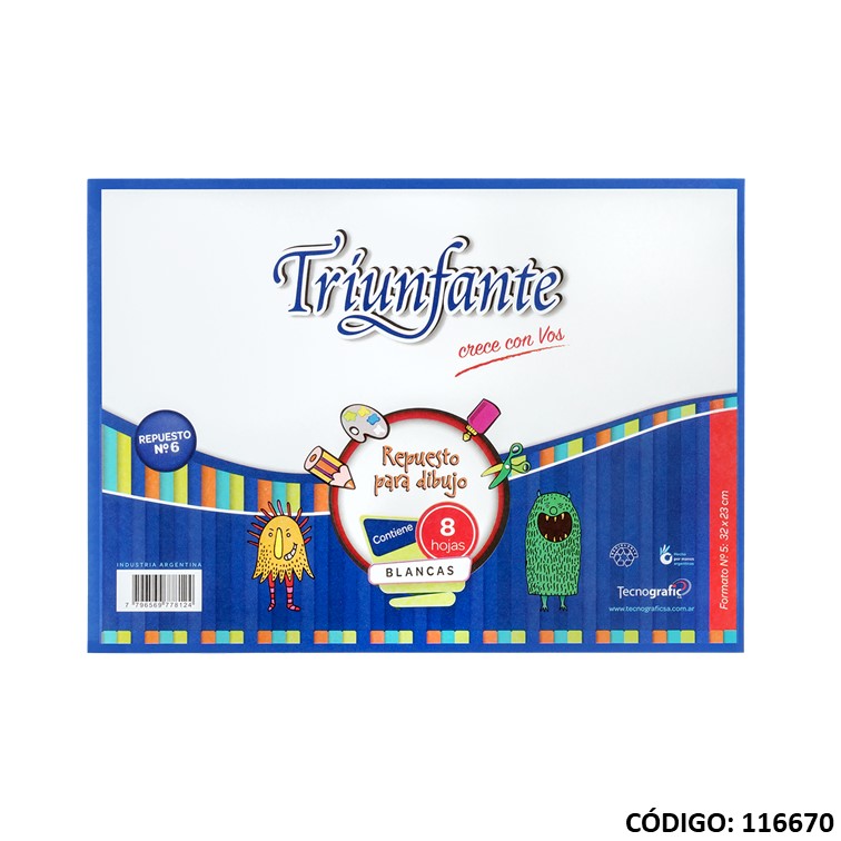 Repuesto 6 dibujo triunfante blanco