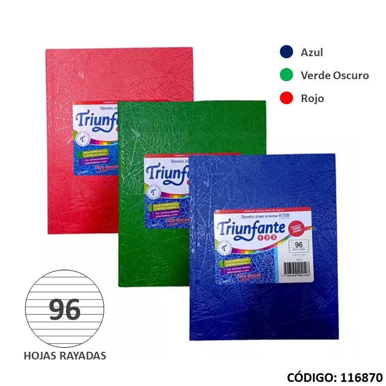 Cuaderno t/d triunf. 123 x96h. color