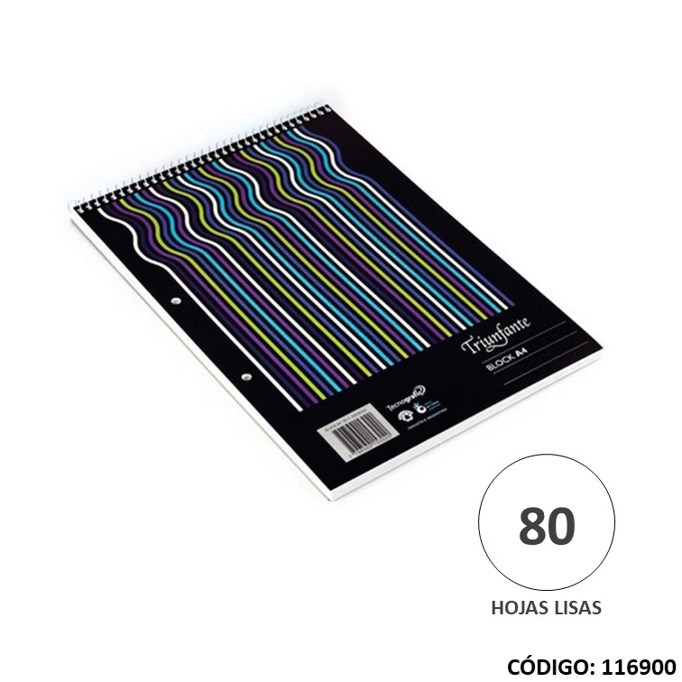 Block c/e a4 triunfante liso x80h