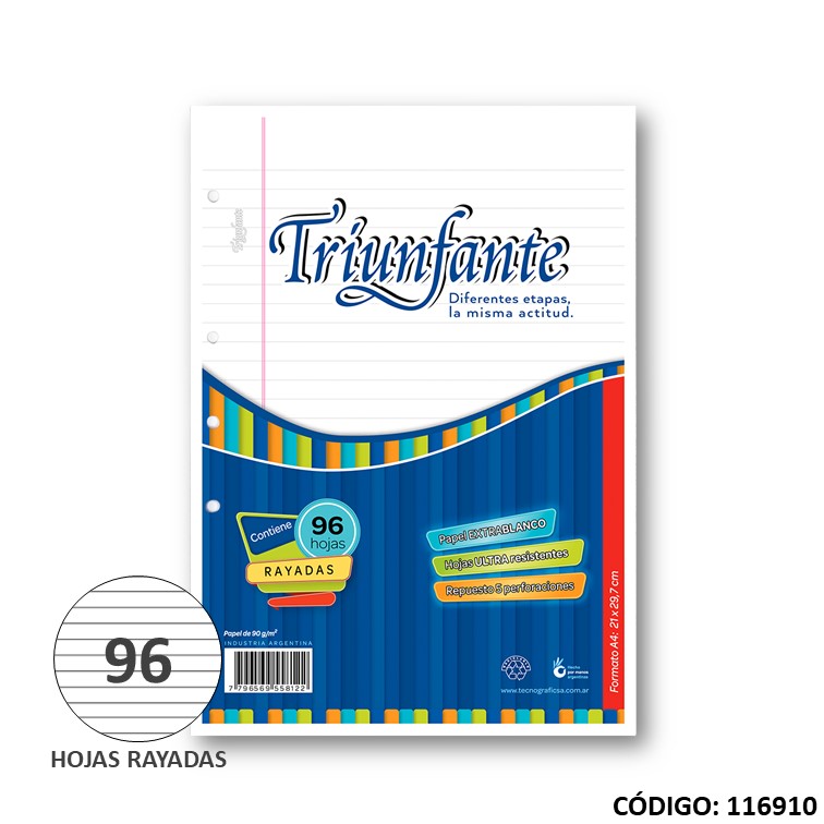 Repuesto a4 triunfante x96h