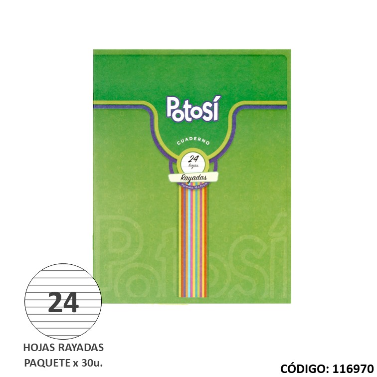 Cuaderno t/b potosi x24h. paq