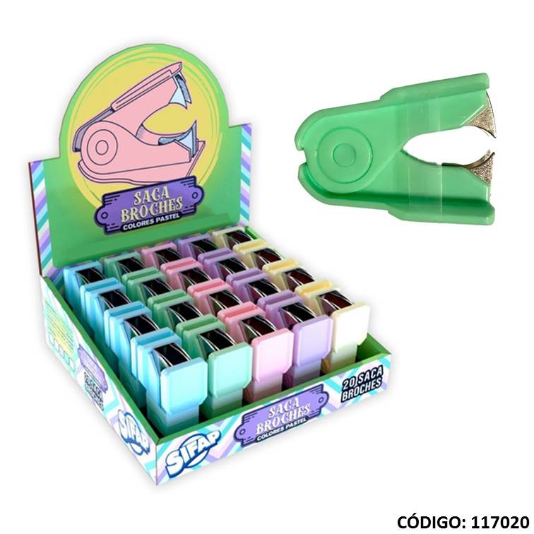 Sacabroches sifap pastel plast