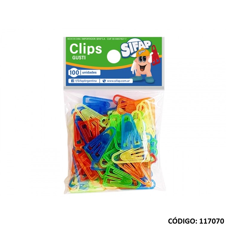 Broches clips plasticos
