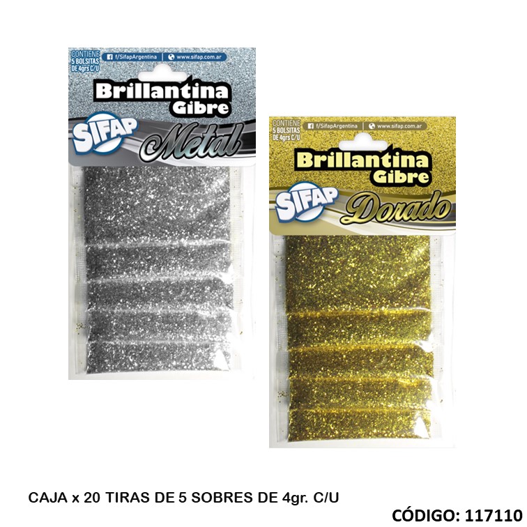 Brillantina sifap oro/plata