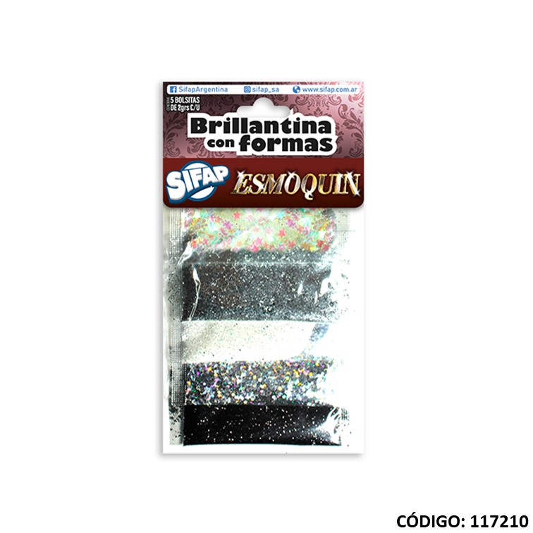 Artículo brillantina sifap c/formas esmoquin