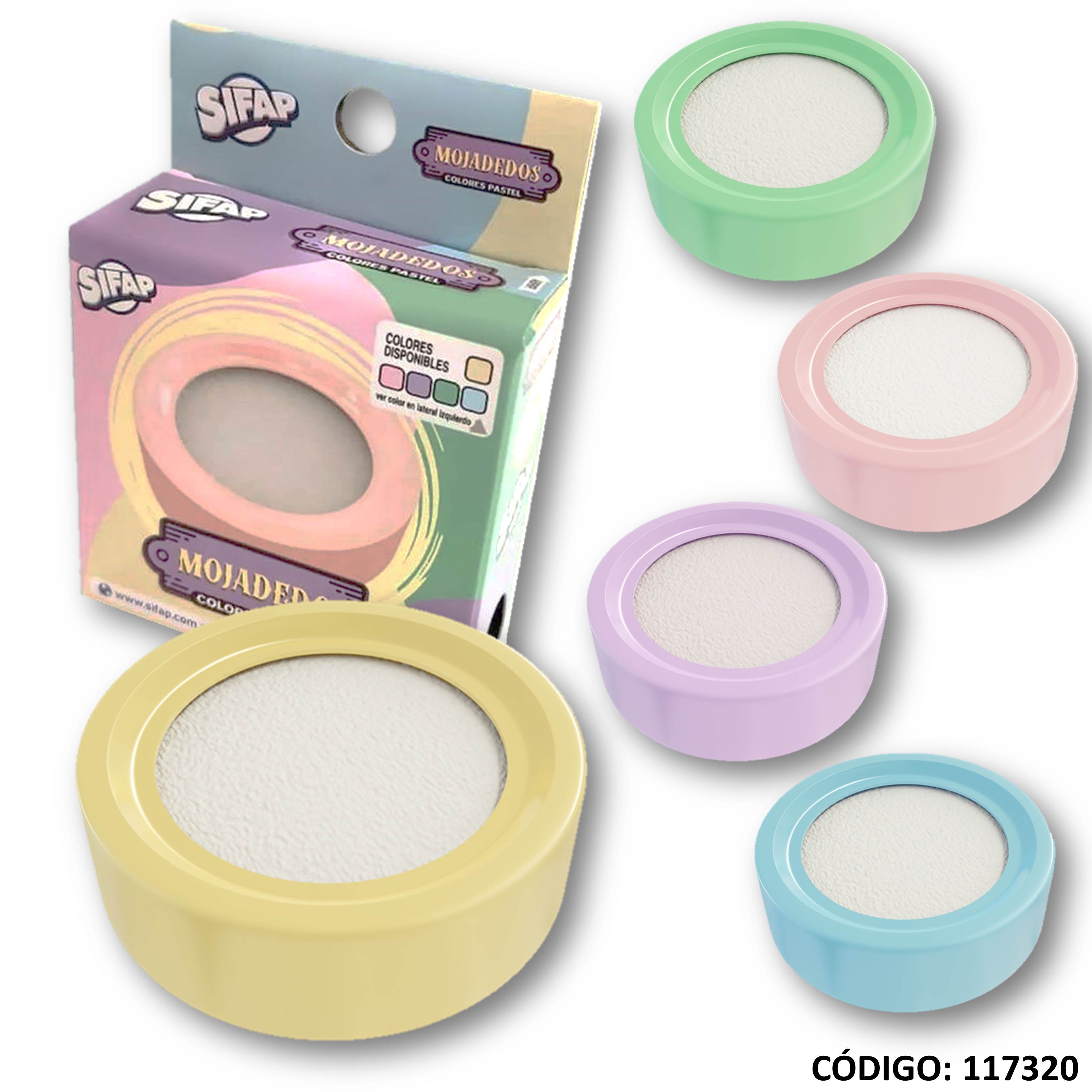 Mojadedos sifap plastico pastel
