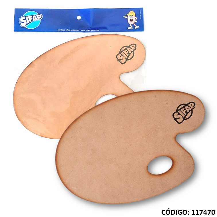 Artículo paleta pintor sifap mdf 3mm. oval