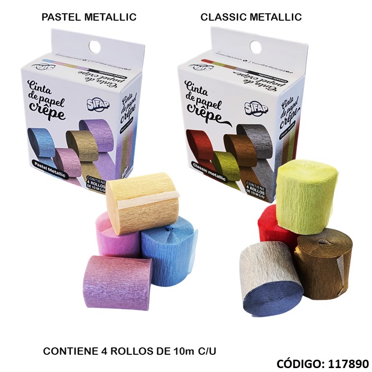 Artículo cinta papel crepe metal 10m. 5301/3