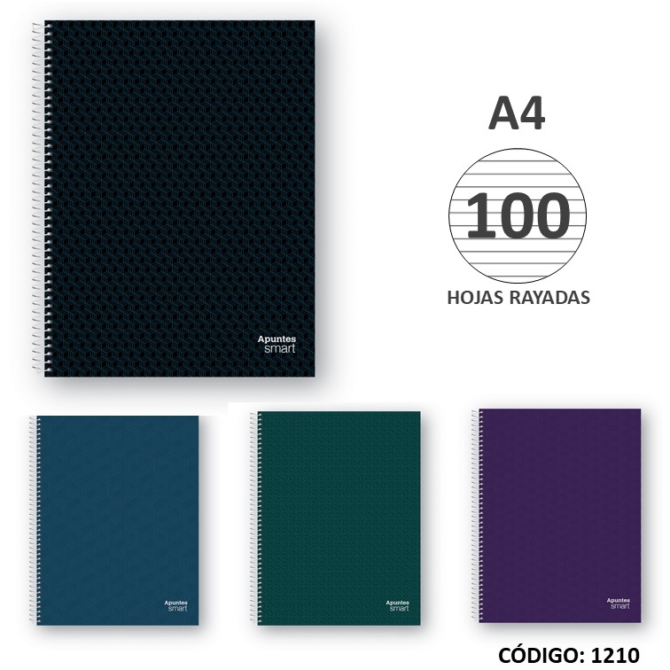 Cuaderno a4 semirig. apuntes smart x100h