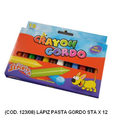 Lapiz/pasta señorita gordo x12