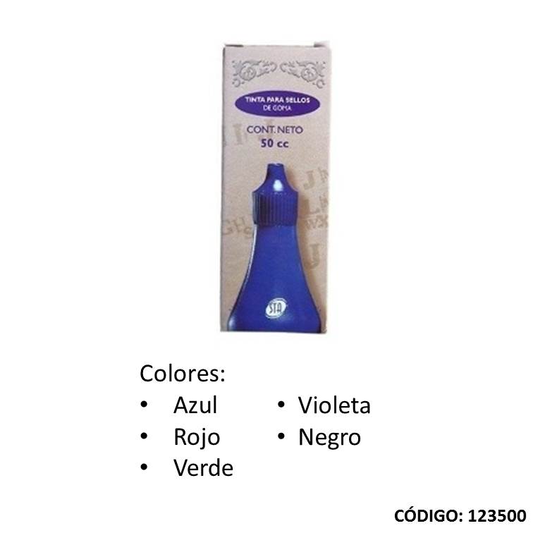 Tinta p/sellos senorita color 50cc