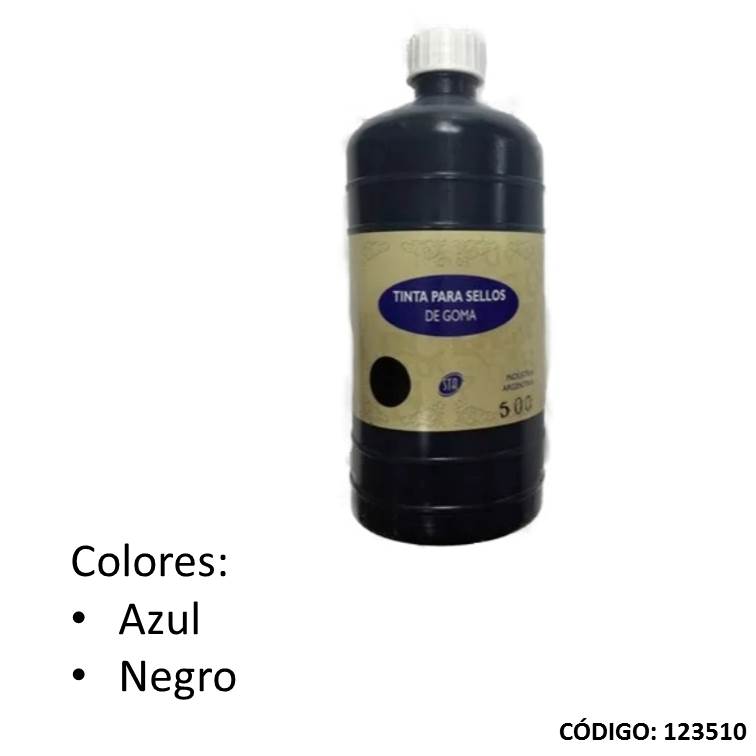 Tinta p/sellos sta color 500cc ne/az