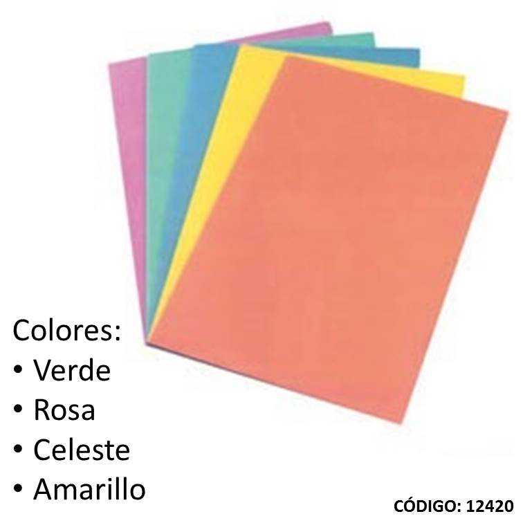 Carpeta cartul. caratula oficio colores