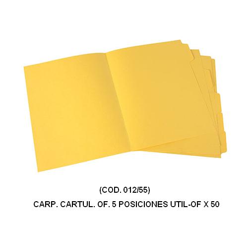 Carpeta cartul. 5 pos. oficio f55