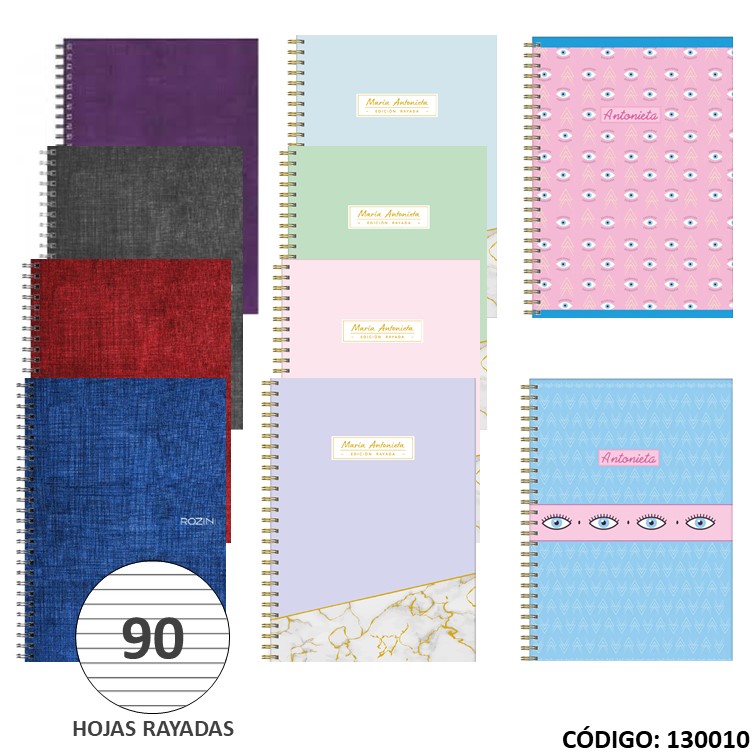 Cuaderno a4 t/d rozini m. antonieta/roma x90h
