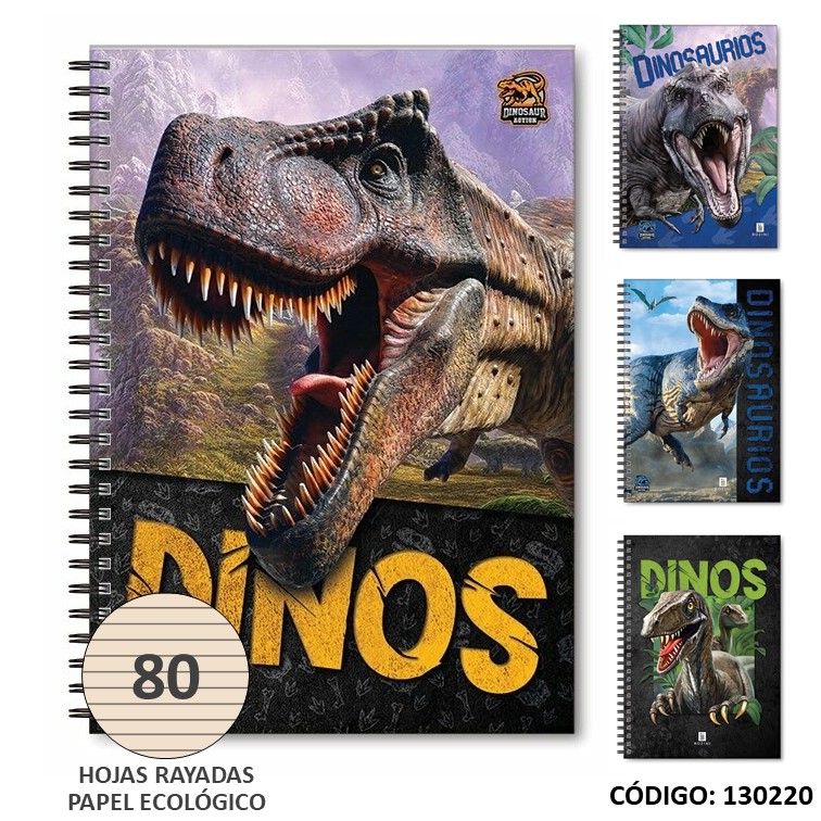 Cuaderno a4 t/d rozini dinosaur x80h