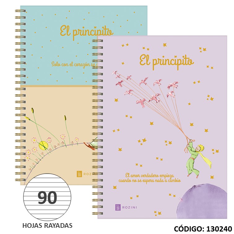 Cuaderno a4 t/d rozini principito x90h