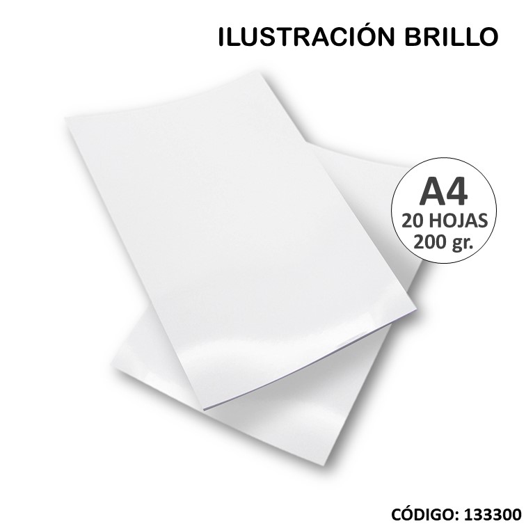 Papel e. ilustracion brillo a4 200 gx20h