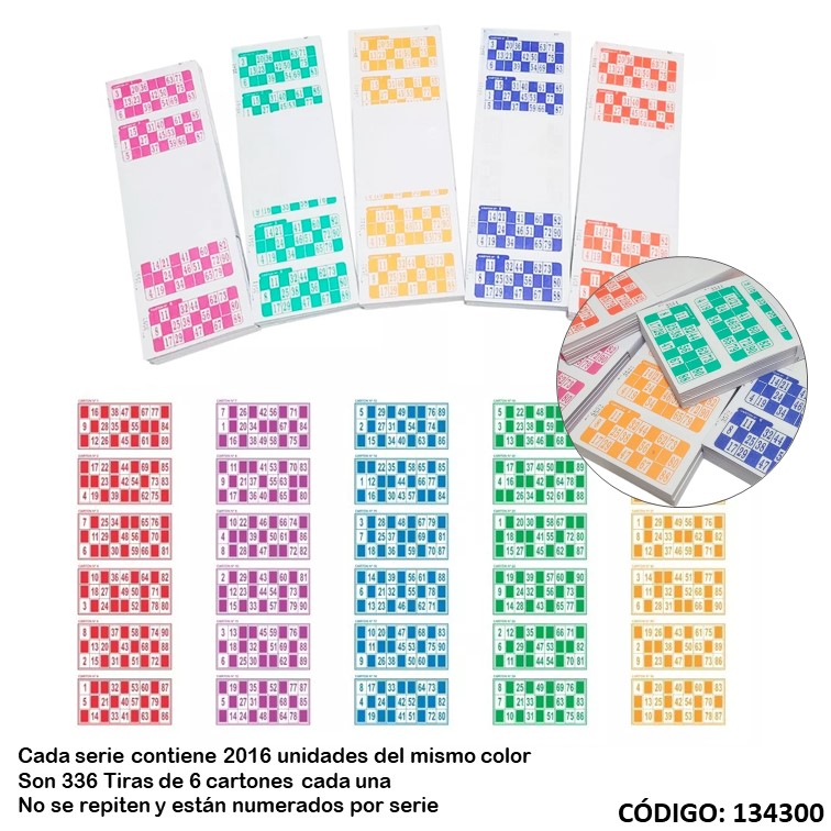 Carton p/bingo x2016 cartones