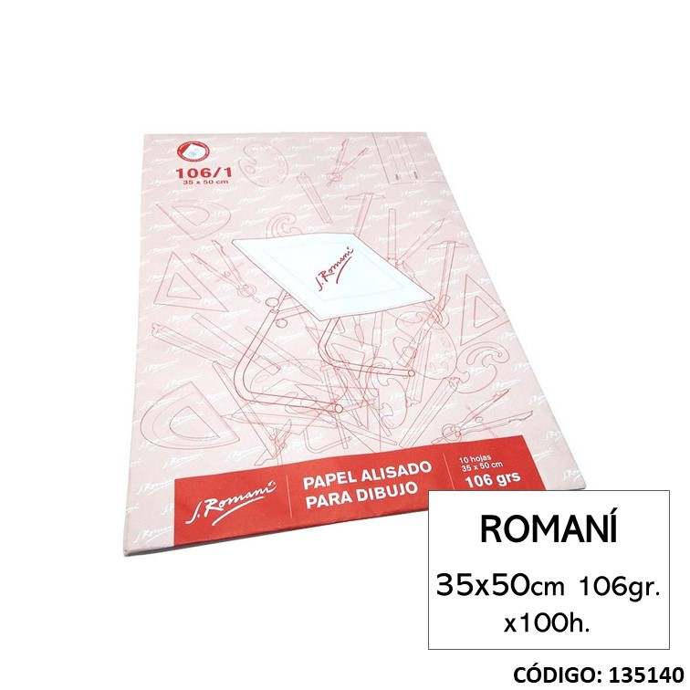 Papel p/dib. romani 35x50 106g. x100h