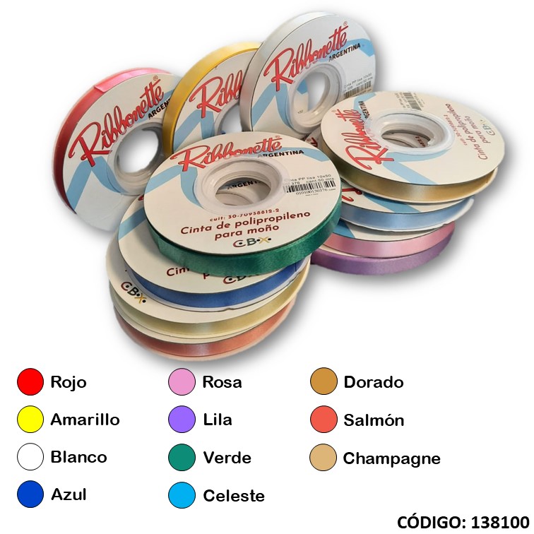 Cinta/regalo lisa 10mm x50m