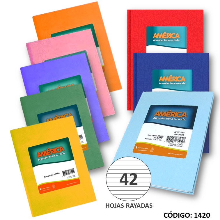 Cuaderno t/d america x42h. (5/90) color
