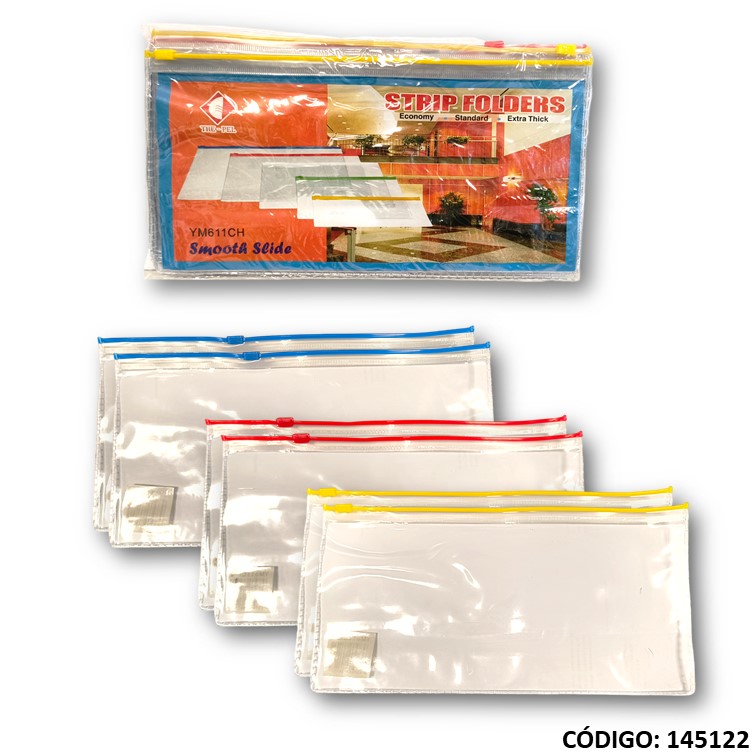 Sobres polipropileno 15x24cm con cierre ym611ch