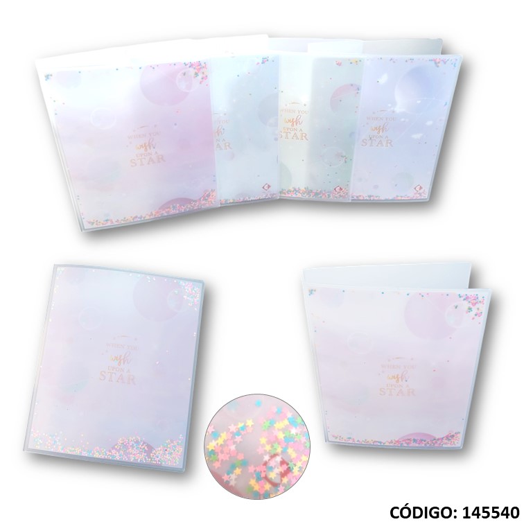 Carpeta 2a a4 the-pel polipropileno c/con acabado glitter