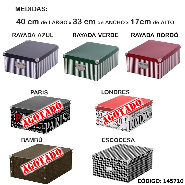 Caja the-pel 40x33x17cm fant./ray. 4033
